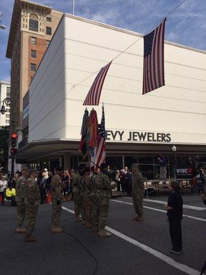 Proud as the central point for the Sav'h Veterans Day parade!  3rd Infantry Division & 1/75th Rangers #America#SAVANNAHPROUD