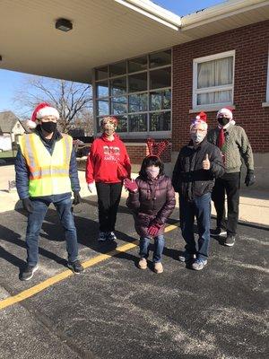 Some of the TRIAD volunteers helping with "pictures with Santa" 2020