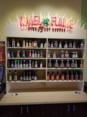 Wall of sauces