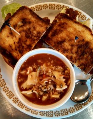 Lasagna Soup and Toasted Cheese