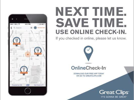 Recommend using the online check in