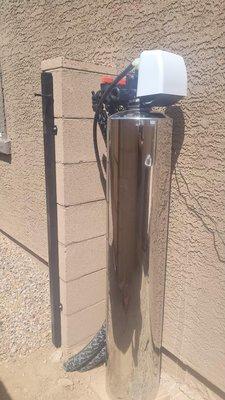 Maverick Platinum No-Salt.  Outdoor Install in Goodyear, AZ with Stainless Enviro Covering.