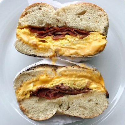 Bacon egg and cheese $4.50