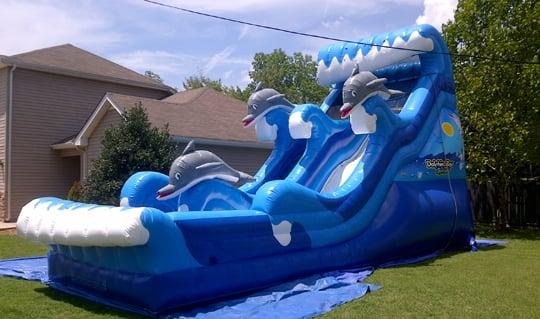 inflatable water slide (Dolphin Bay Splash) http://www.tnbounce.com