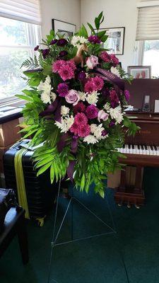 Floral Spray at my cousins memorial. She loved horses