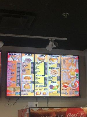 Updated menu photos. Some of the combination numbers have changed