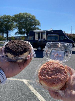 Oreo and Strawberry Crunch cheesecake