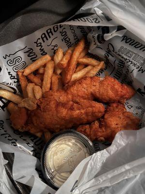 Chicken tenders and fries