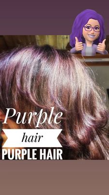 I LOVE my purple highlights!!  Liana is amazing with color!