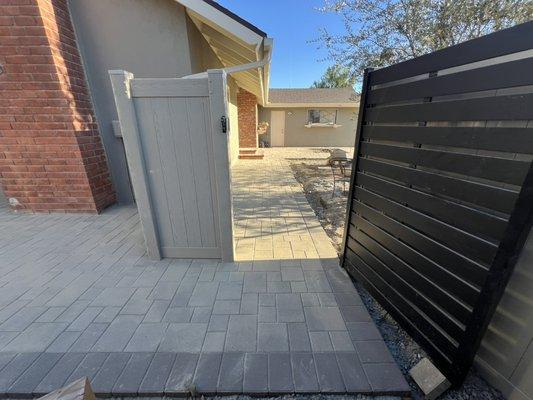 Courtyard pavers all around the house and and the driveway