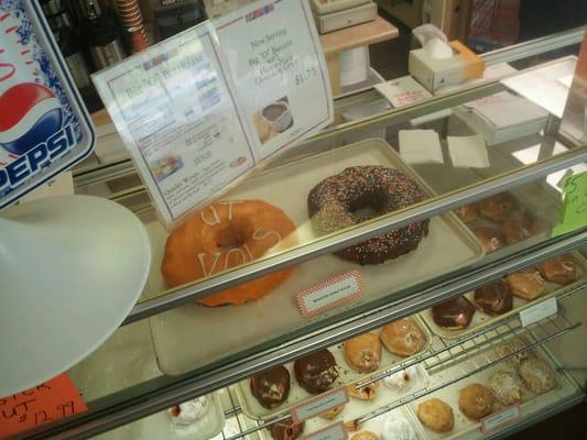 Those two big donuts were like $12 each.