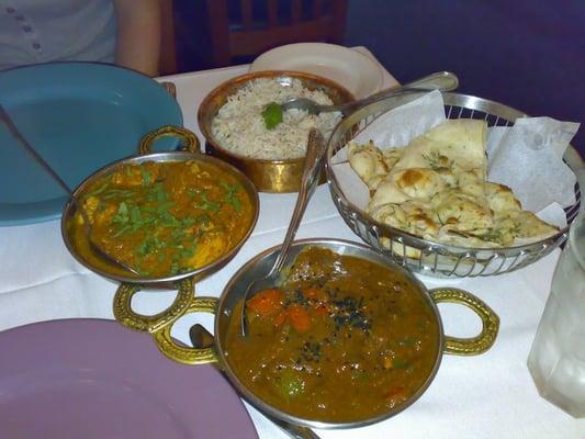 Chicken Madras and some kind of paneer