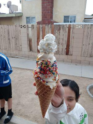 Special waffle cone.