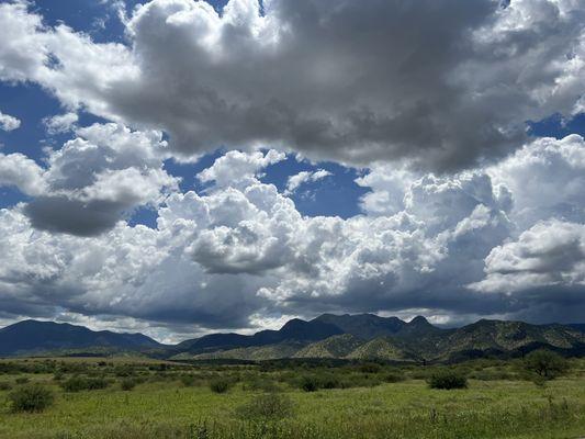 Monsoon season storm clouds