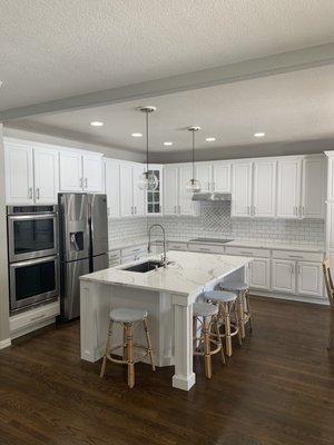 New counters, backsplash