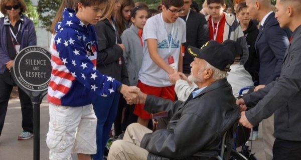 This is Powell middle school on Veterans Day!