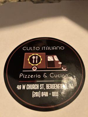 Label of pizzeria