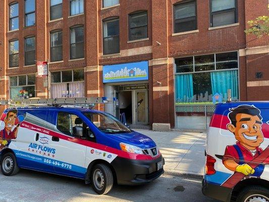 Air duct cleaning and disinfection service at Children's House Child Care.