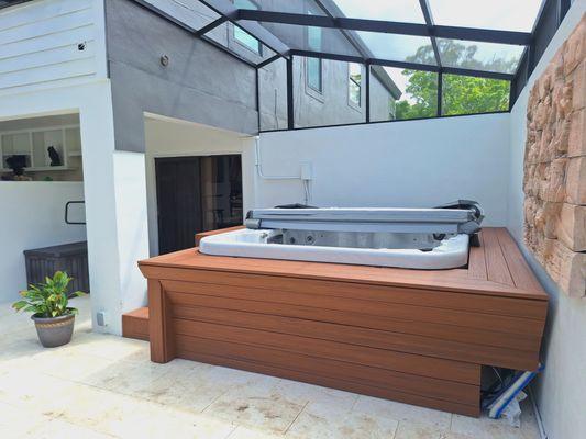 hot tub installed