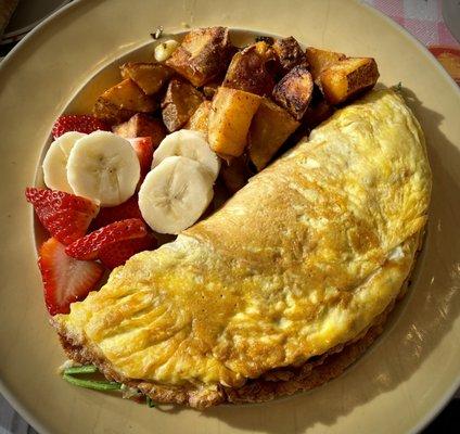 Spinach artichoke omelette