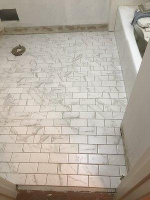 Tile installation