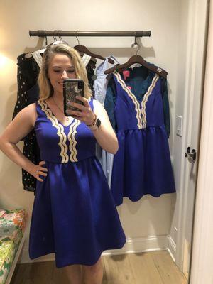 Classic royal blue a line dress