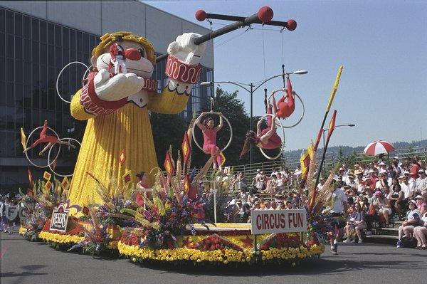 Grand Floral Parade during Portland's Rose Festival in June