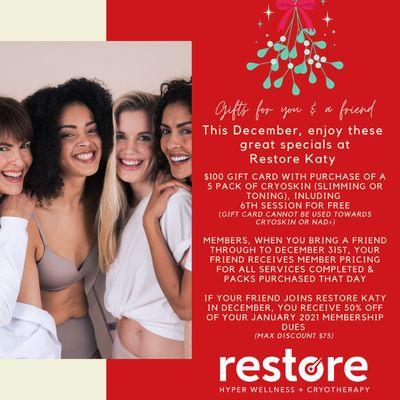 Don't miss out on our December 2020 specials!