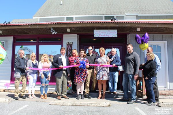 Ribbon Cutting Ceremony at the Blushing Beauty Boutique... #oceancitycool