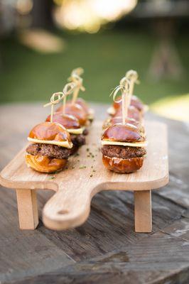 Impossible Sliders w/ Smoked Gouda, House BBQ Sauce and Caramelized Onion