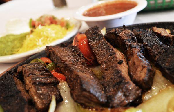 Our STEAK fajitas are the best in town!