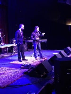 Jared and Scott handing out awards on the main stage