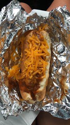 Chili cheese dog