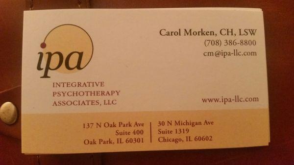 Carol Morken's card