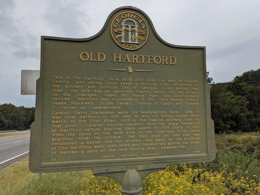 Old Hartford Historical Marker