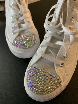 Blinged out Converses