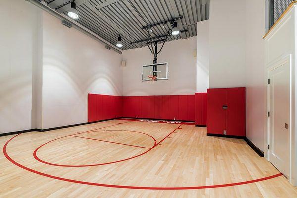 underground gym/basketball court