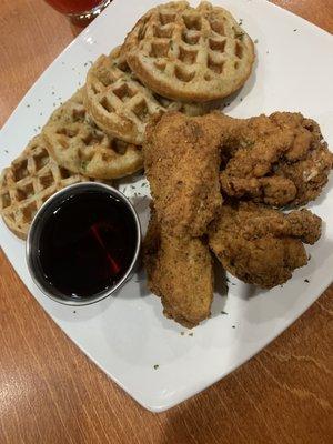 Chicken and waffles