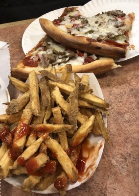 Home fries and supreme slices