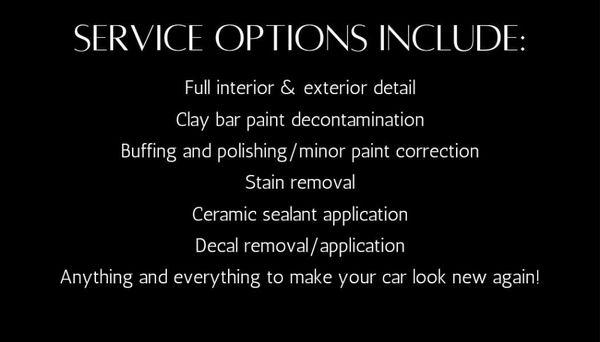 Some of our many services we provide. Call today and ask what we can do for you!