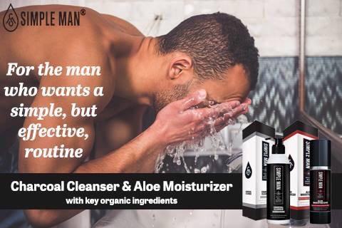 Try our new charcoal , vitamin infused cleanser and Moisturizer  by Simple Man the product that woman love too. 10% off mention this add!!