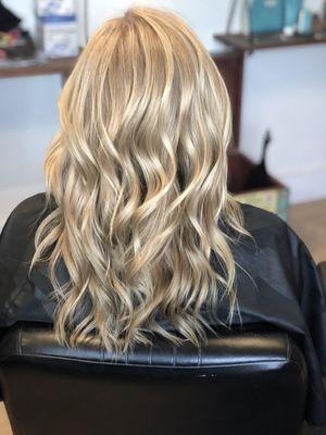 Blonding and beach waves