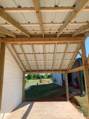 Under side of patio cover