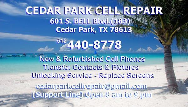 CEDAR PARK CELL PHONE REPAIR UNLOCK NEW AND USED