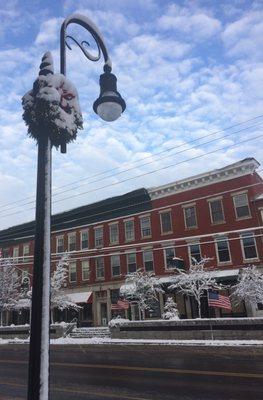 We are at the corner of Main and Knox Streets in charming, historic downtown Thomaston, Maine!