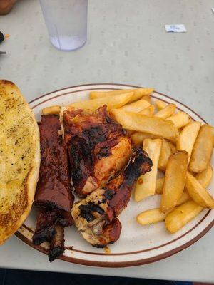 Chicken and Rib lunch plate