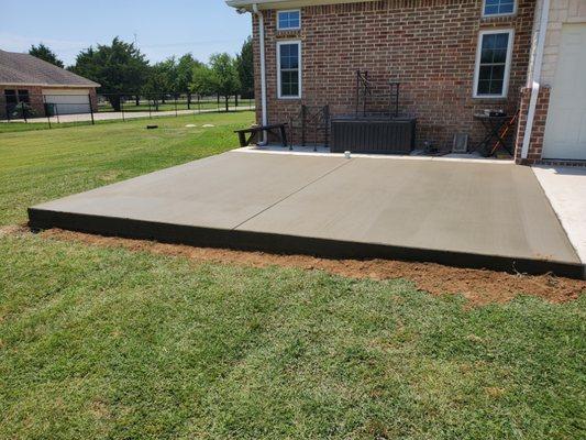 Concrete patio extension