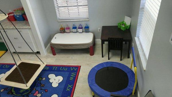 Main gym... Multi use space for sensory integration, gross motor and strengthening