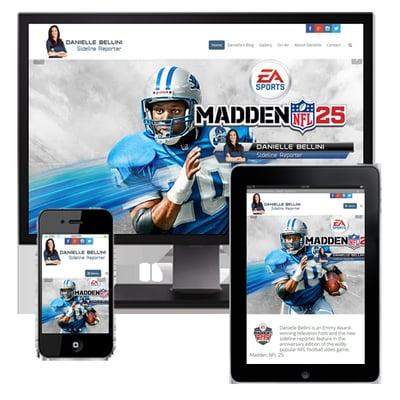 Responsive WordPress website.http://inlinevision.com/clients/danielle-bellini-sideline-reporter-for-ea-sports-madden-nfl-25/