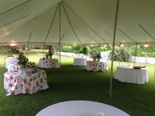 We rent tents, tables and chairs too!